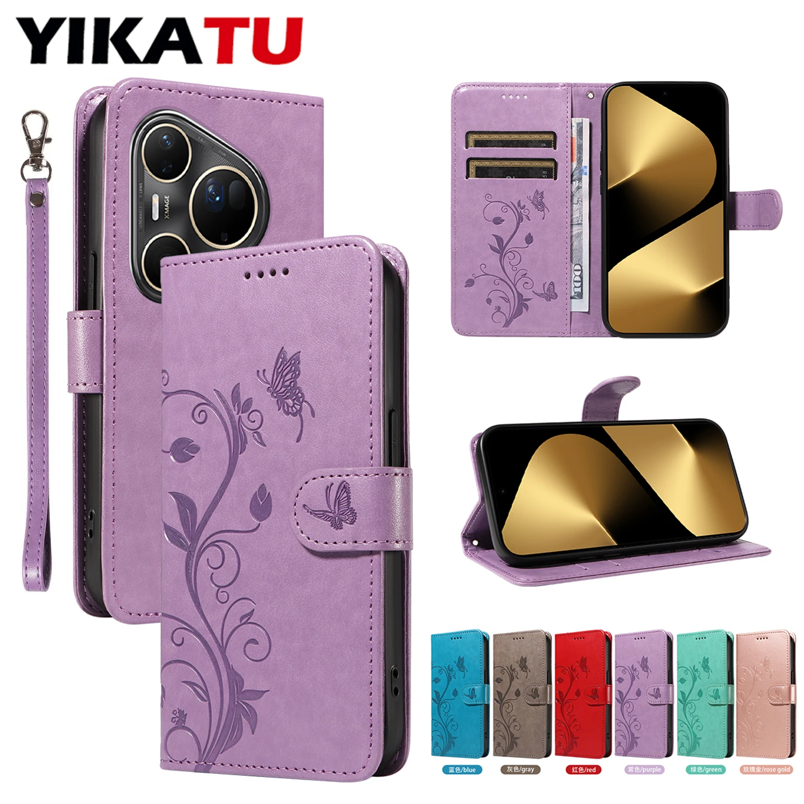 

Anti-Theft Magnetic Wallet Leather Case For Huawei Honor Magic 5 6 7 8 Pro 4 Lite Play 60 Plus 5G 30 9T 7 Enjoy 9 8E 7S 50 Cover