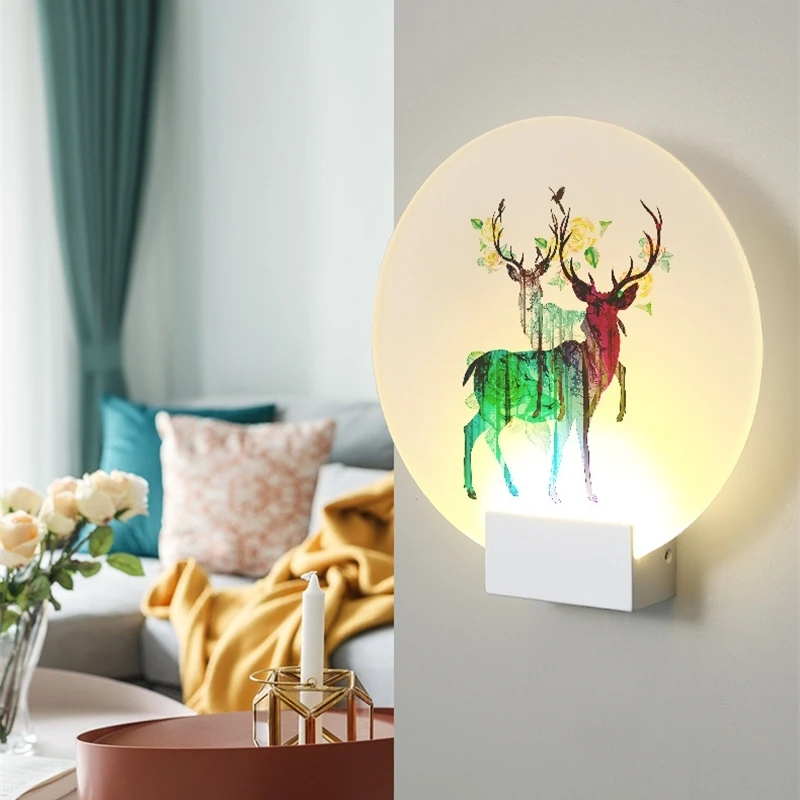 Nordic Mural LED Wall Lamp Modern Dimmable Remote Control Sconce Bedside Living Room Indoor Decor Wall Mounted Lighting Fixtures