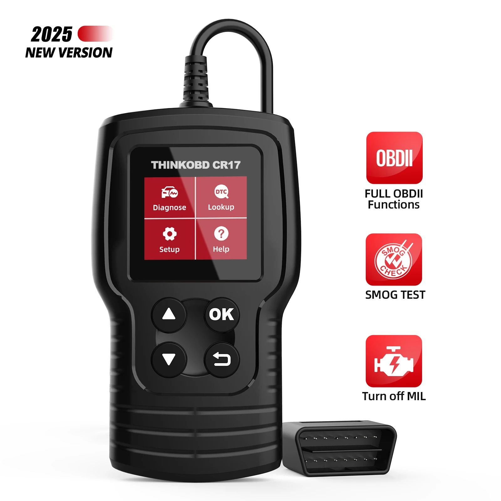 THINKCAR CR17 OBD2 сканер автомобильный диагностический инструмент проверка кода неисправности двигателя считыватель кодов искажения DTC для послепродажного обслуживания 1996 года