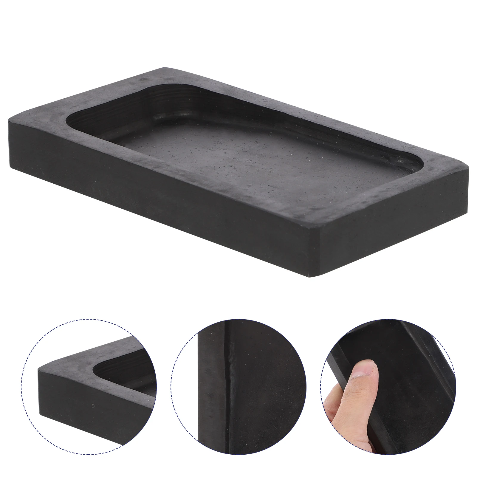 

1Pcs 4 Inch Shexian Inkstone Wear Resistant Surface Chinese Calligraphy Inkslab for Painting Writing Practice Equipment
