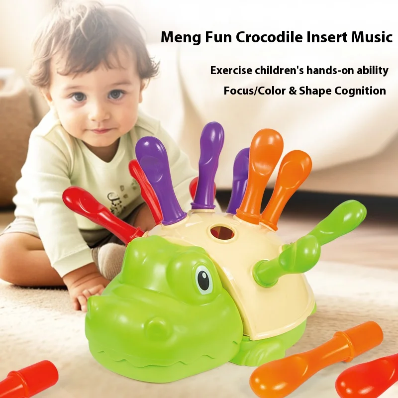 

Crocodile Montessori Toys Baby Concentration Training Early Education Toys Fine Motor and Sensory Toys Spelling Little Crocodile