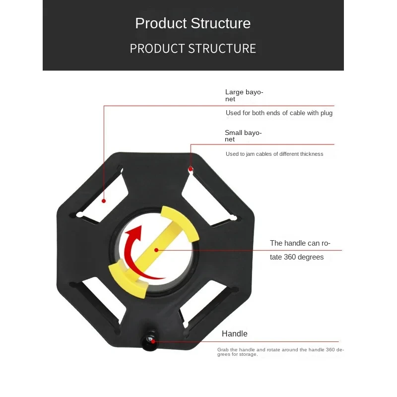 Cable Collection Line Storage Artifact Wire Disk Rolling Line Dish Air Disk Wire Closing Line Winding Disk Plastic Wound Disk