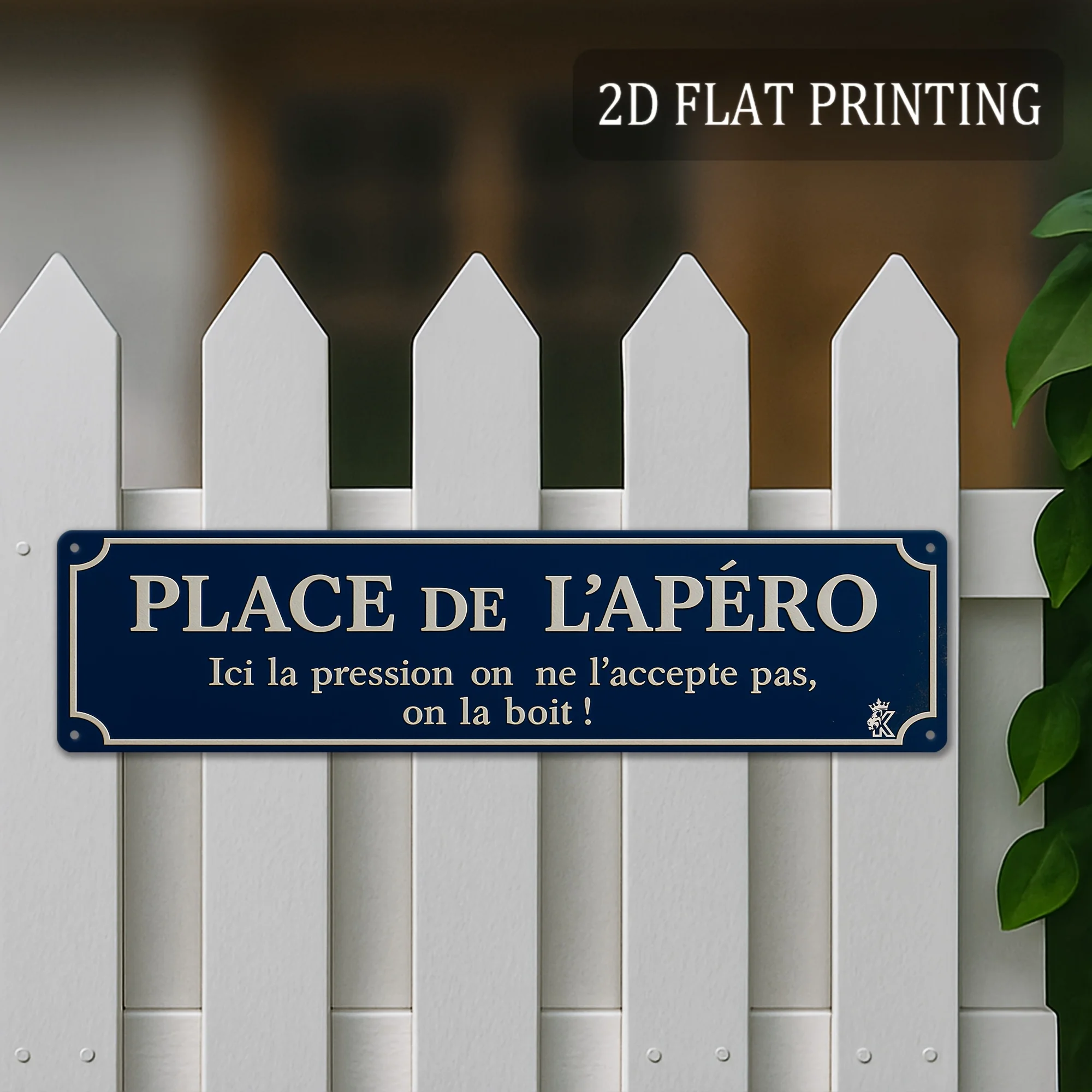 2D Flat, 1pc French-Style Humorous Wall Plaque Compatible for Paris Café - 