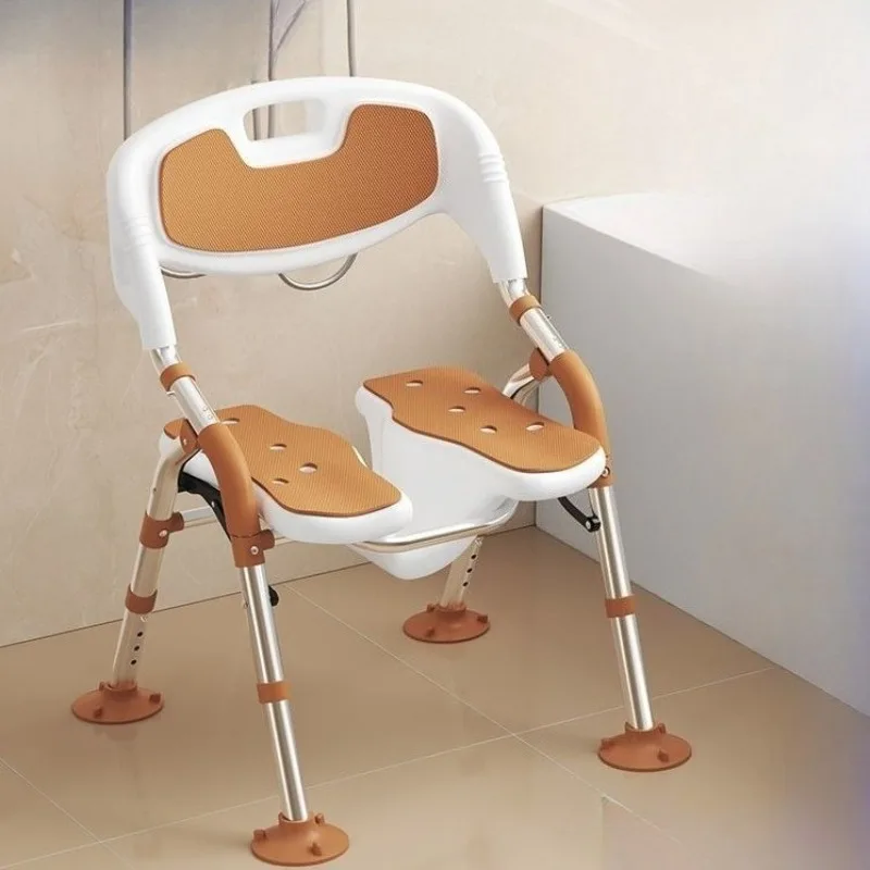 

Foldable Shower Chairs, Height Adjustable Shower Seat with Backrest, Bath Chairs for Seniors, Pregnant Disabled Bathroom Chair