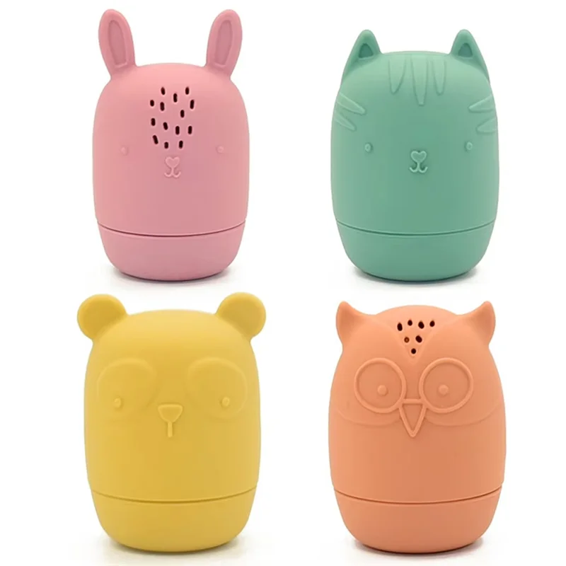 Jouets de bain animaux de dessin animé mignon, arroseur en Silicone, jouets de baignoire, jouets de natation d'eau pour enfants