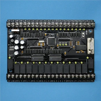 30MR 30MT Black Control Board for Mitsubishi FX1N PLC, STM32 MCU 16 input 14 output Module 24VDC Relay or Transistsor