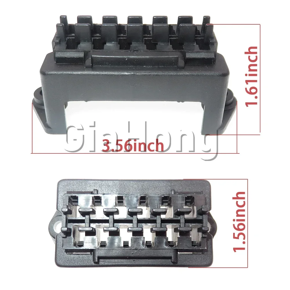 1 Set 6 Ways Medium Blade Insurance Socket Black Middle Car Fuse Holder AC Assembly Standard Auto Fuse Box with Terminal