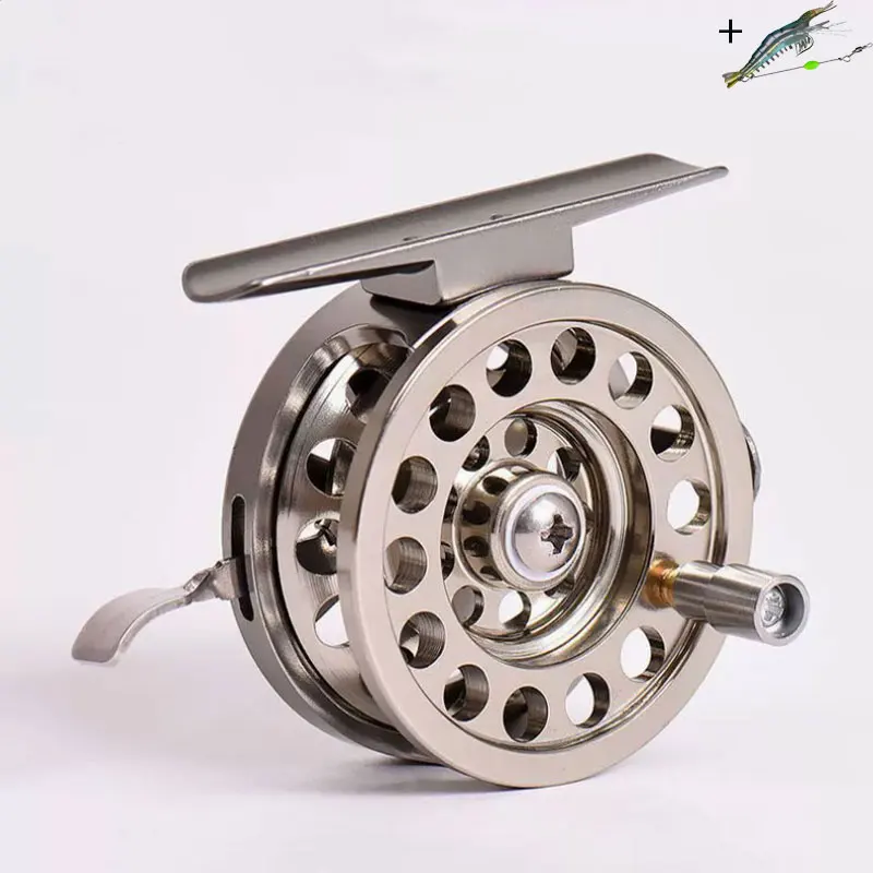 Aluminum Alloy CNC Fly Fishing Reel Left Right Hand Front Drag Fishing Reel Suitable for Freshwater Ice Fishing Gear