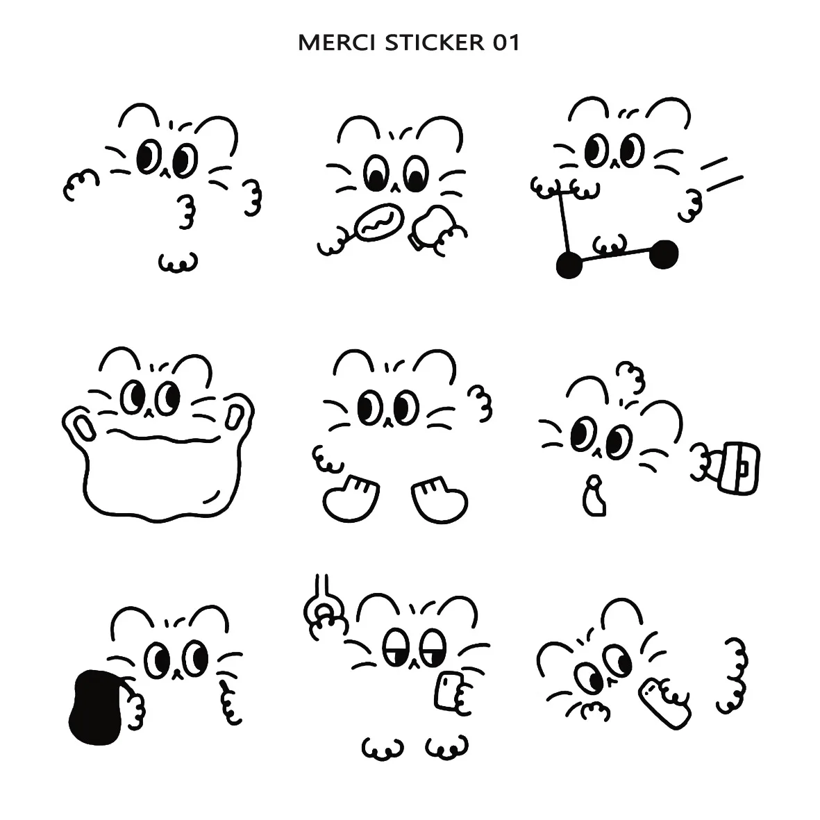 

Waterproof Cat Stickers Korean Ins Vintage Hand Drawn Kitten Decals for AirPods Laptop Suitcase Scrapbooking
