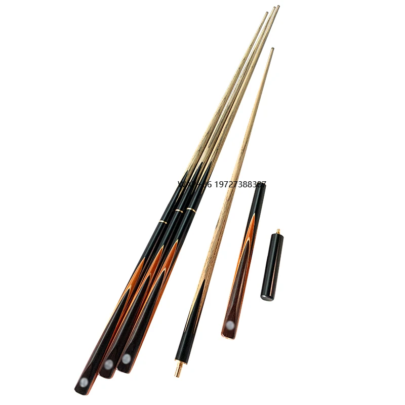

Wholesale Two-Piece Billiard Cue 3/4 57 Inches 145cm With 9mm 10mm Cue Tips Made of Ash Wood and Gold Ebony 25 Cues/box