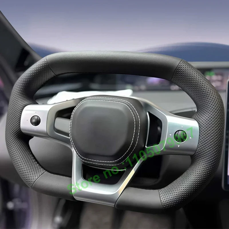 DIY Hand-Stitched Non-slip Breathable Durable PU Leather Car Steering Wheel Cover for Avita 06 07 12 11 Interior Accessories