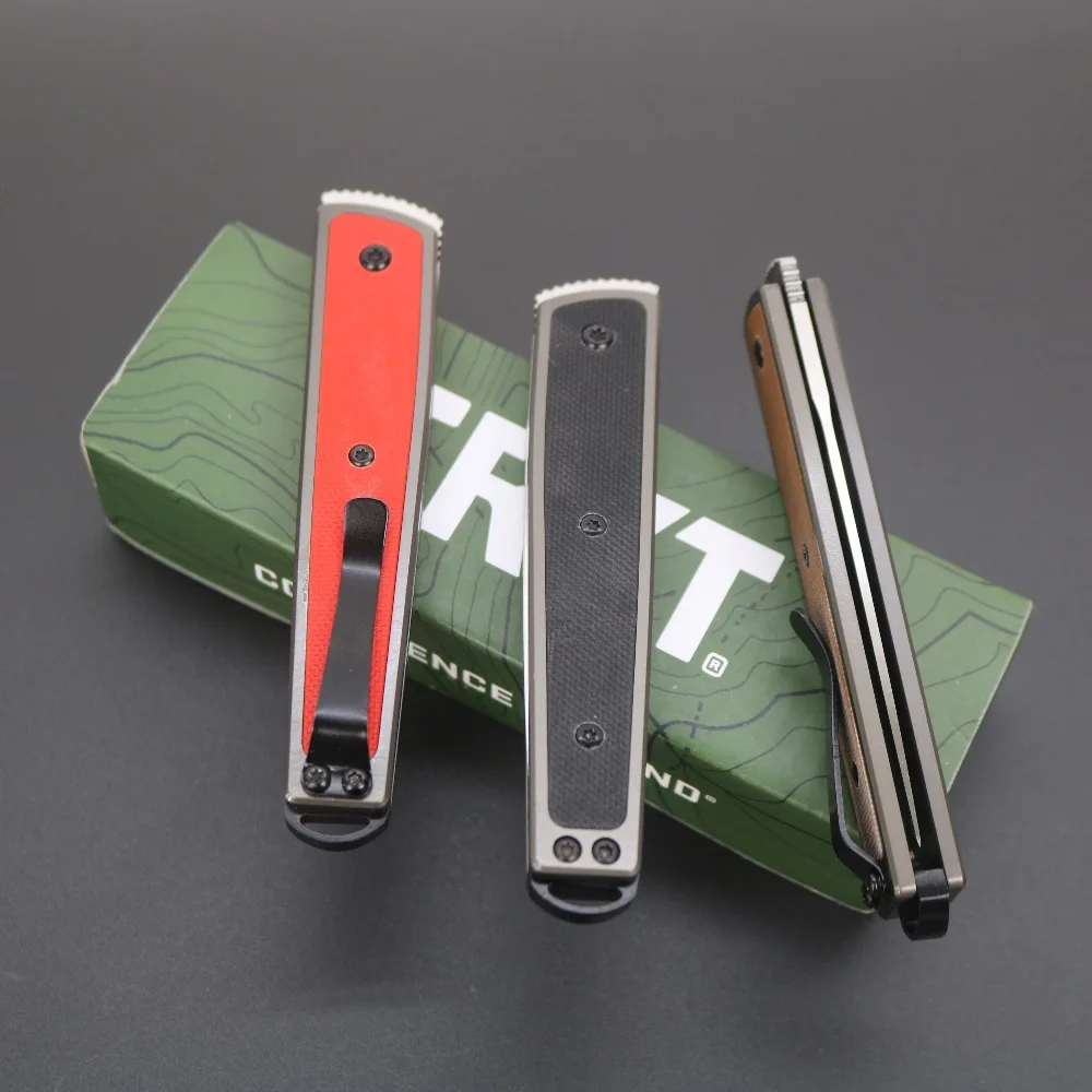 CRKT7190 سكين جيب مريح للاستخدام الخارجي للتخييم المنزلي سكين حاد قابل للطي غير مقفول