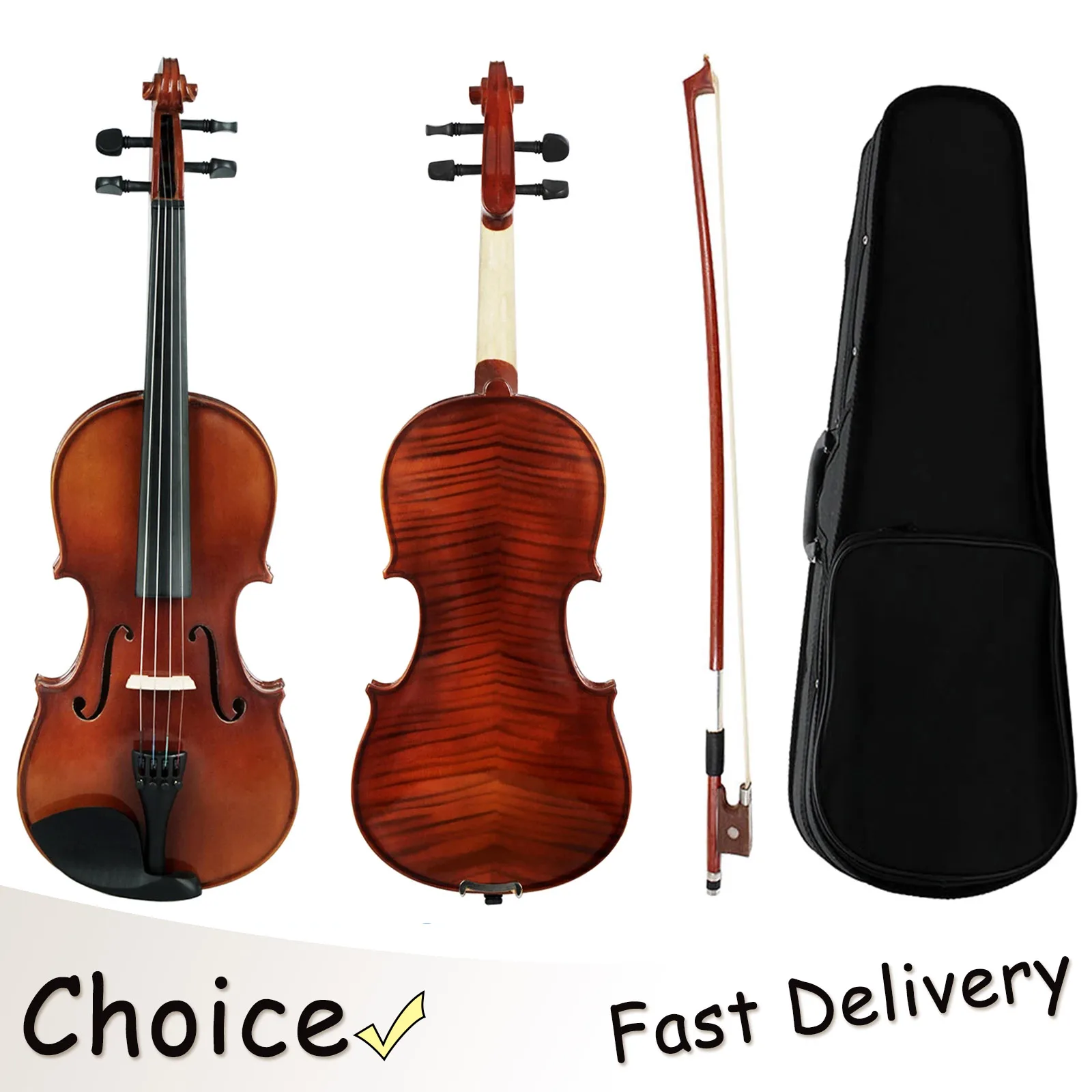 

Astonvilla Violin AV-03 Natural Violin 4/4 3/4 1/2 1/4 1/8 Beginner Professional Practice Violin With Case Bow Instrument Parts
