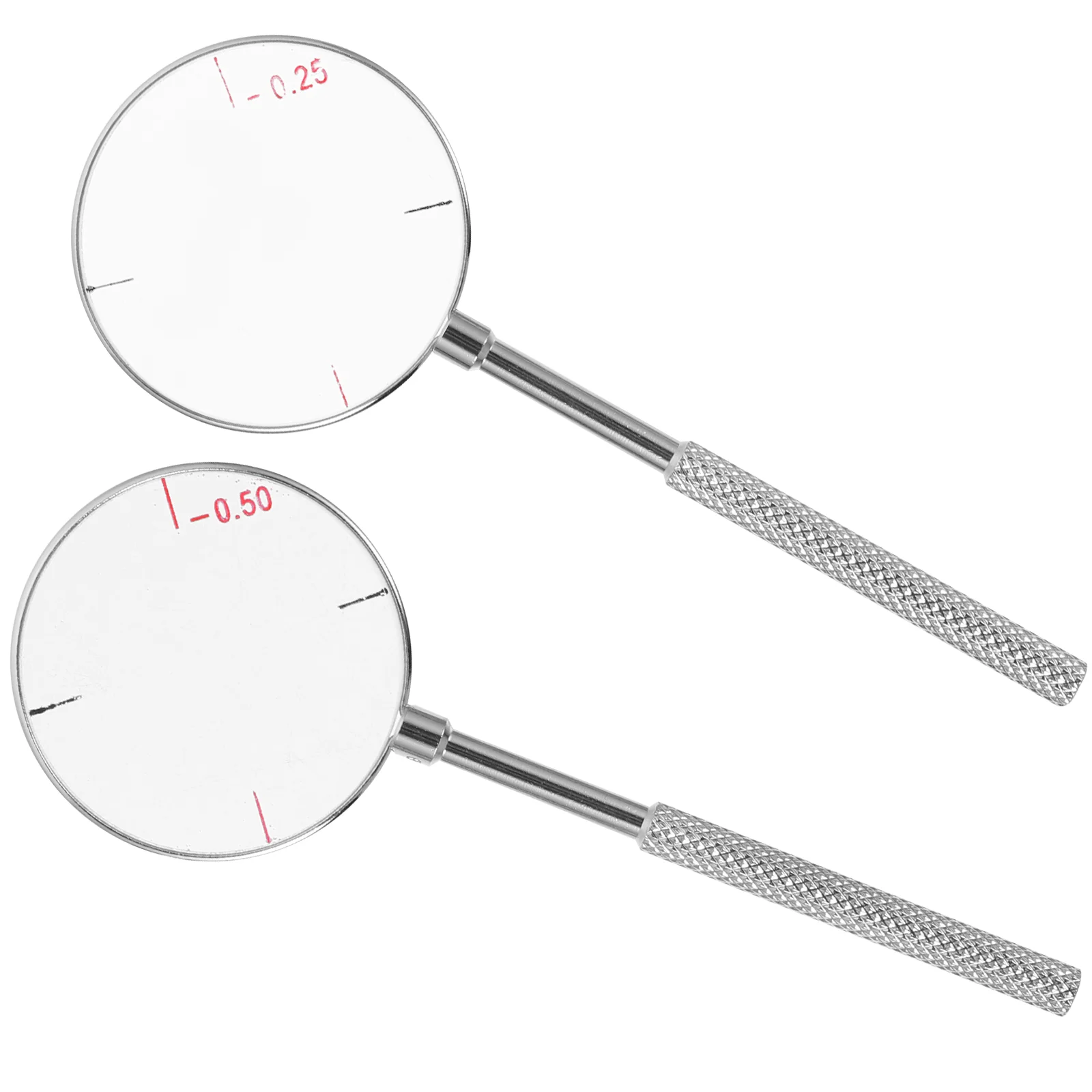 2 pçs redondo óptico cruz cilindro lente conjunto de ferramentas dioptrias instrumentos ópticos kit dioptrias (025/05)