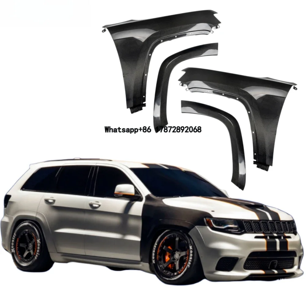 

High Quality ChaoMing Wet Carbon Fiber Fender Flares for 2014-2023 Grand Cherokee Upgrade R Style