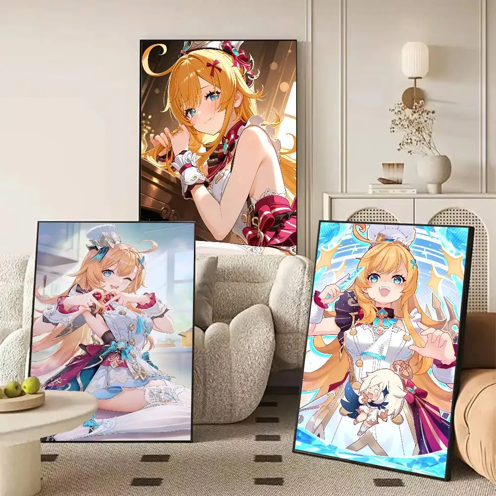 Genshin Impact Escoffier Game Poster Art With Prints Home Bedroom Living Room Decoration Gift