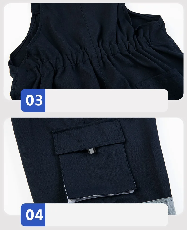 2025 스트랩 팬츠, 입체적인 대형 포켓 작업복, 컬러 블록 멀티 포켓 작업 바지, 노동 보호 의류