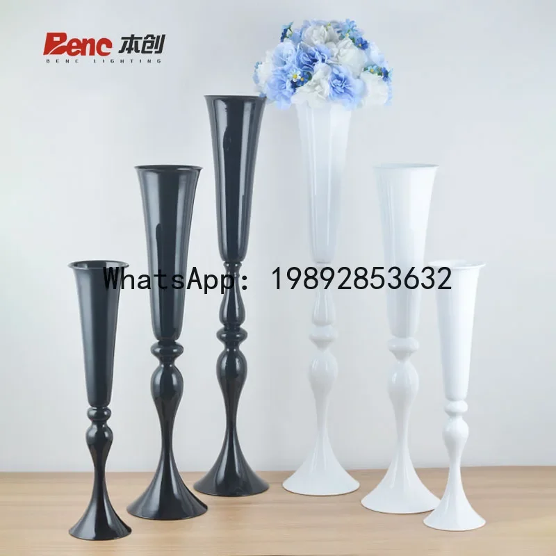 i5.15 flower arrangement ornament wedding flower arrangement silver prop road guide vase