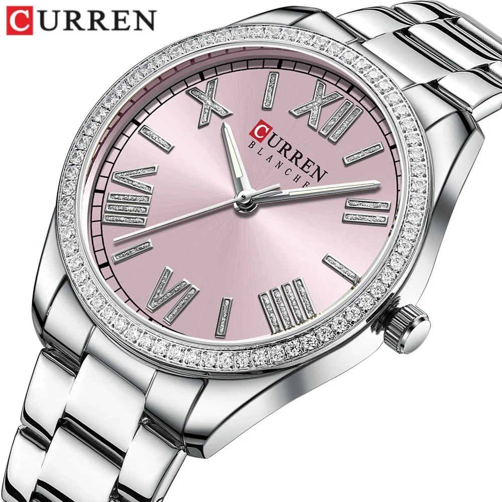 

CURREN 9088 Fashion Ladies Quartz Watch Luminous Waterproof Stainless Steel Strap Luxury Elegant Watches for Woman montre femme