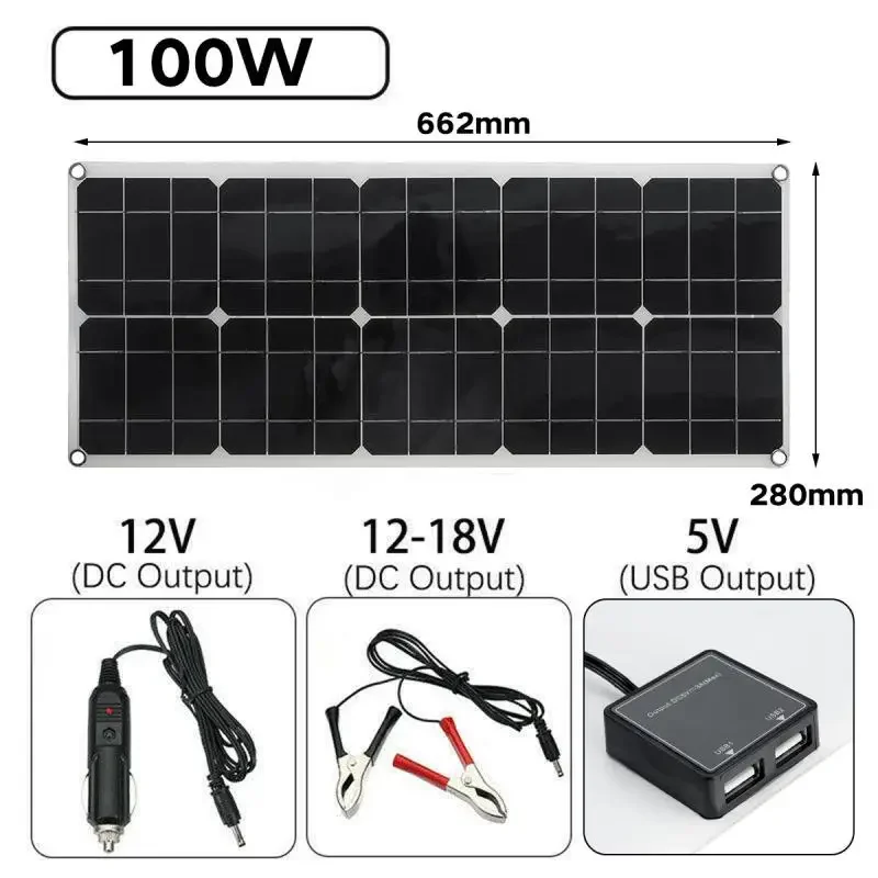 Imagem -04 - Painel Solar Portátil Power Bank Kit 12v 800w Controlador Placa Solar para Casa Camping rv Carro Carregador de Bateria Rápido