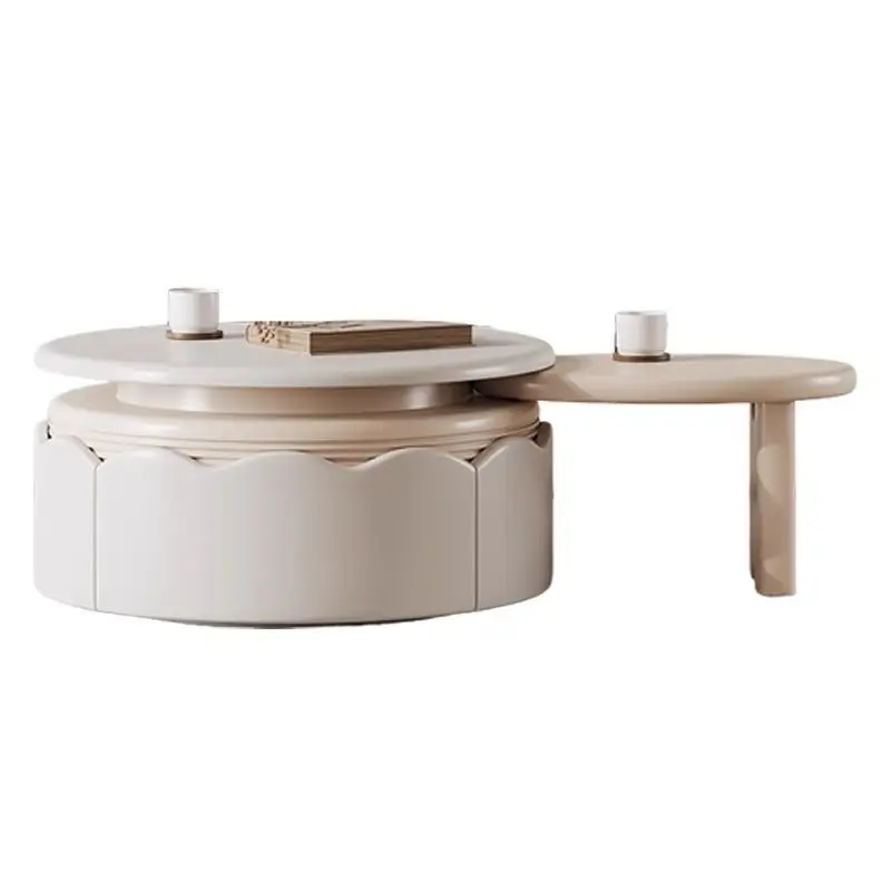 

Minimalist cream round living room coffee table simple new coffee table