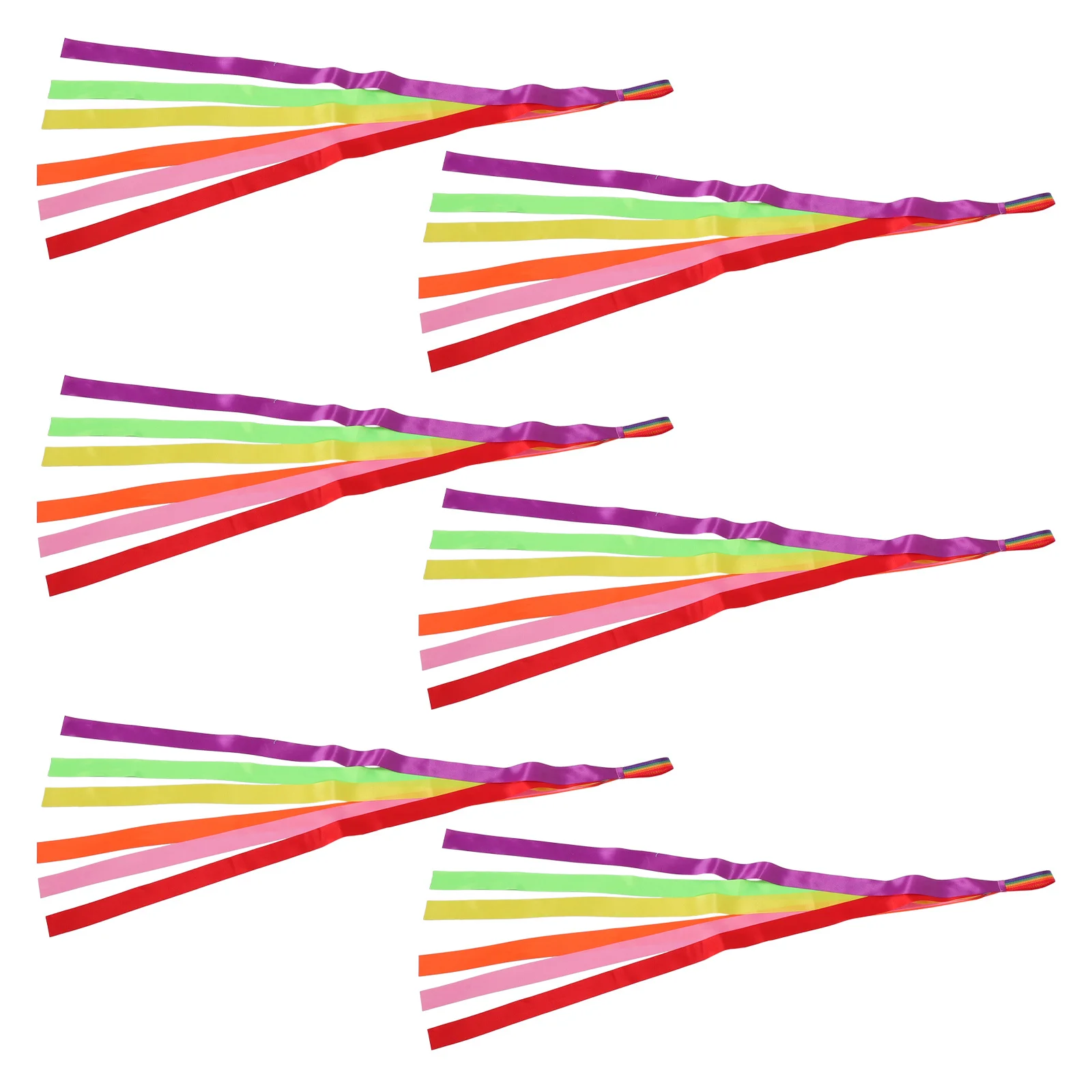 

6Pcs Young Children Dance Ribbons Colorful Gymnastics Ribbon Set for Expressive Dance Performances and Family Fun Activities