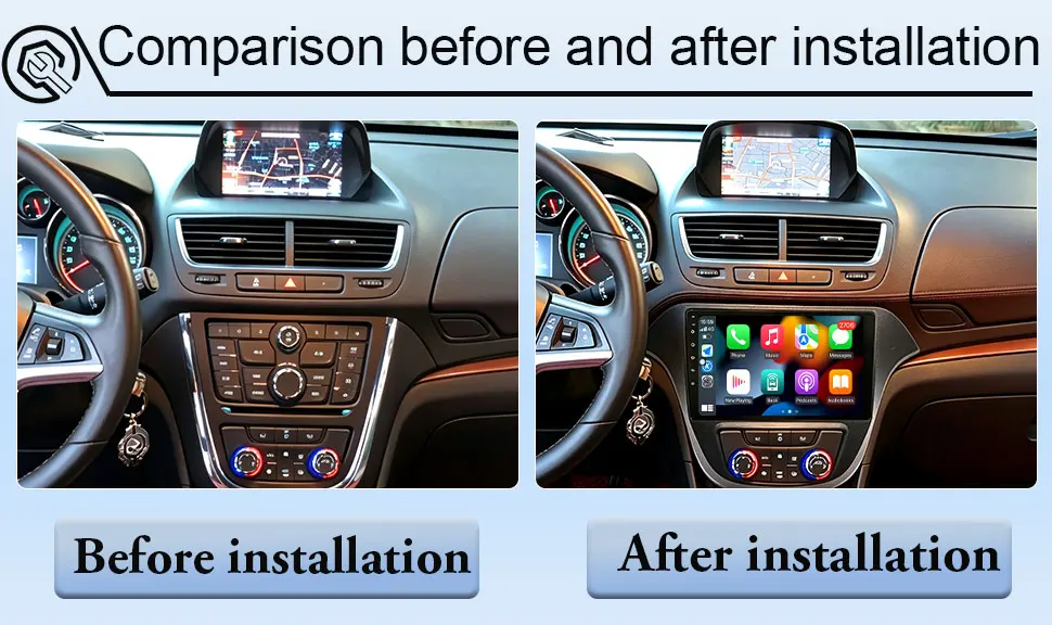 Multimedia Android für Opel Vauxhall Mokka 2012-2016 Buick Encore 2013-2019 Carplay QLED Bildschirm Autoradio Stereo BT GPS Navi DSP – Detail 1