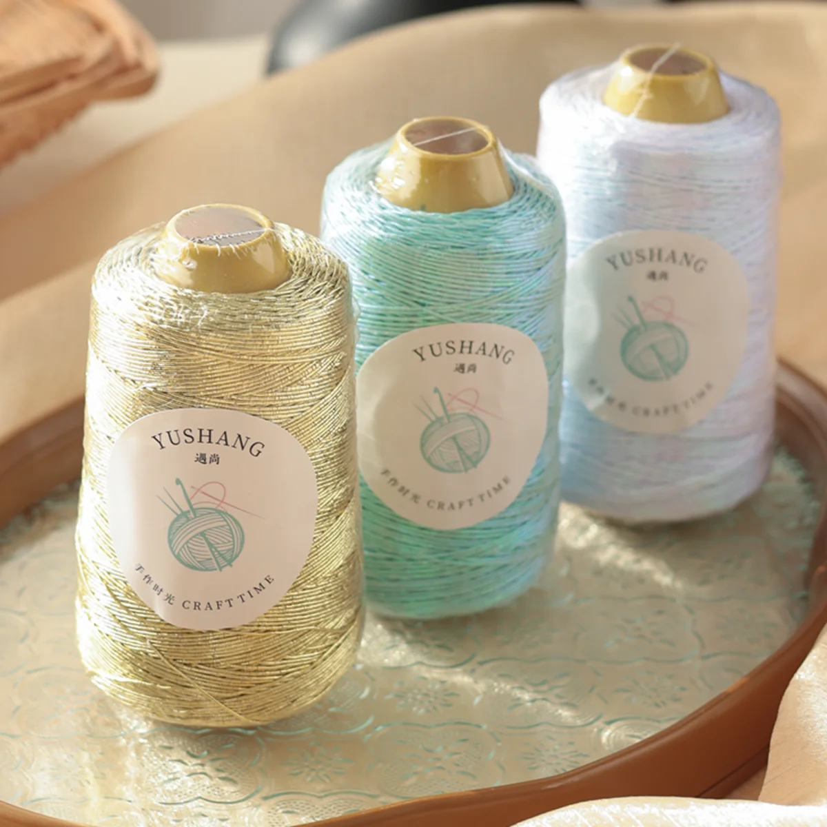 เส้นด้ายแกนทอง 1 ชิ้น มีสีสันท - Crochet Bag Raffia บทวิจารณ์และราคา