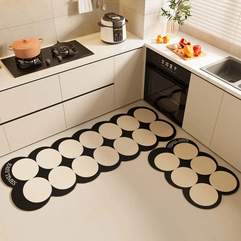 

Водонепроницаемый грязеотталкивающий коврик для кухни, ванной и прихожей, силиконовый, грязеотталкивающий, маслостойкий, нескользящий, впитывающий напольный коврик