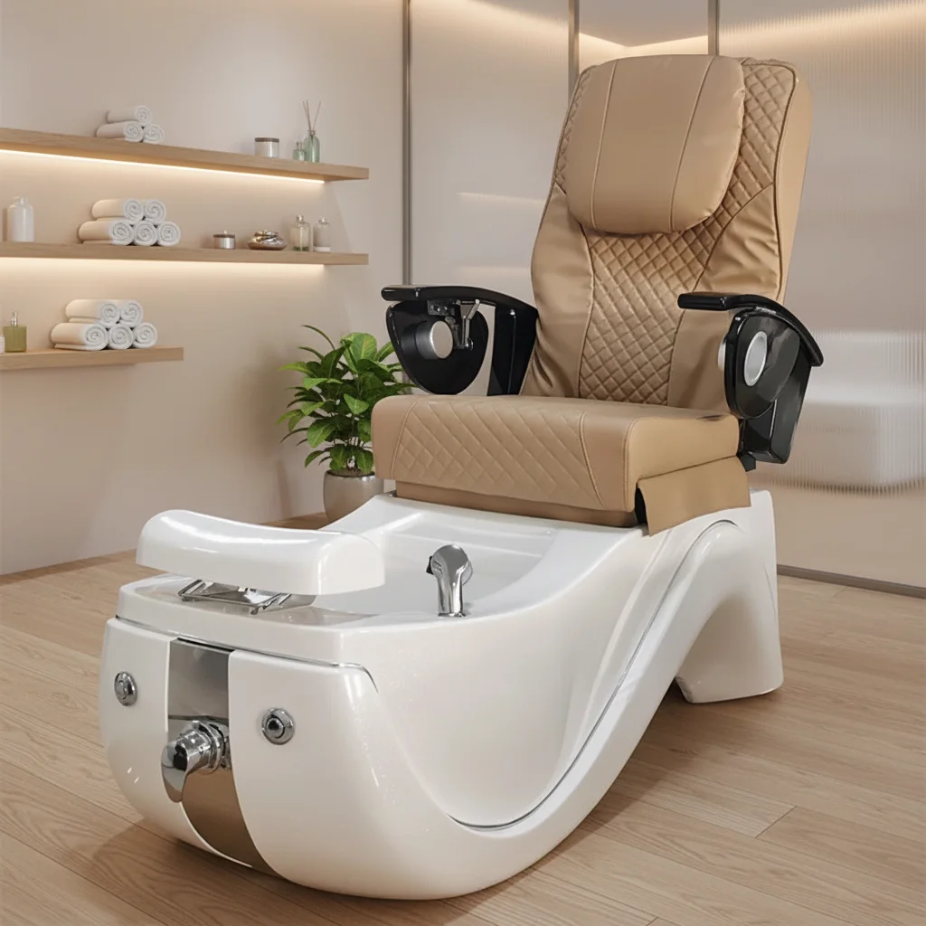 

Luxury Electric Foot Repair Chair, Equipped With Whirlpool Spa Beauty Salon Stainless Steel And Plastic Nail Chairs