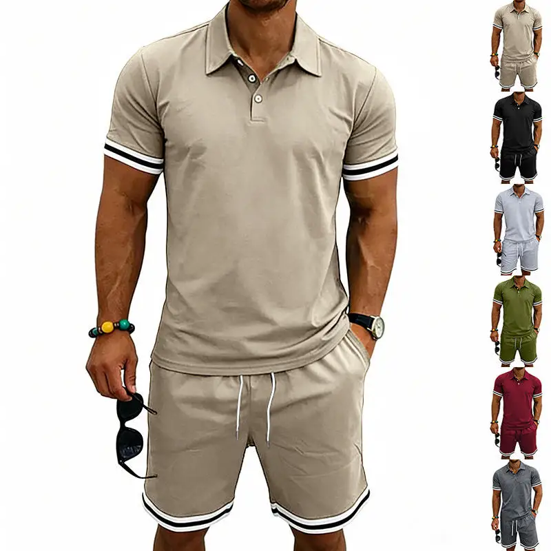 

Summer Casual Thin Short Sleeve Shirt And Shorts Set for Men Breathable Lightweight Fashionable Independent Station
