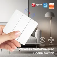 Tuya Smart ZigBee Self Power Scene Switch No Battery No Wiring Kinetic Energy Control for Home Automation Scenario App Control