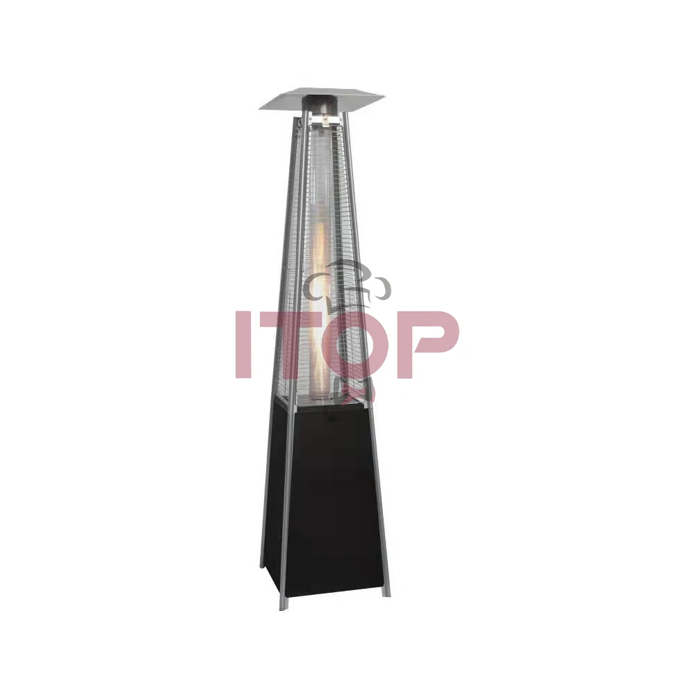 Calentador de Gas de estilo moderno con tubo de vidrio tipo seta, calentador de Gas barato de gran potencia, gran tanque piramidal de seguridad para Patio