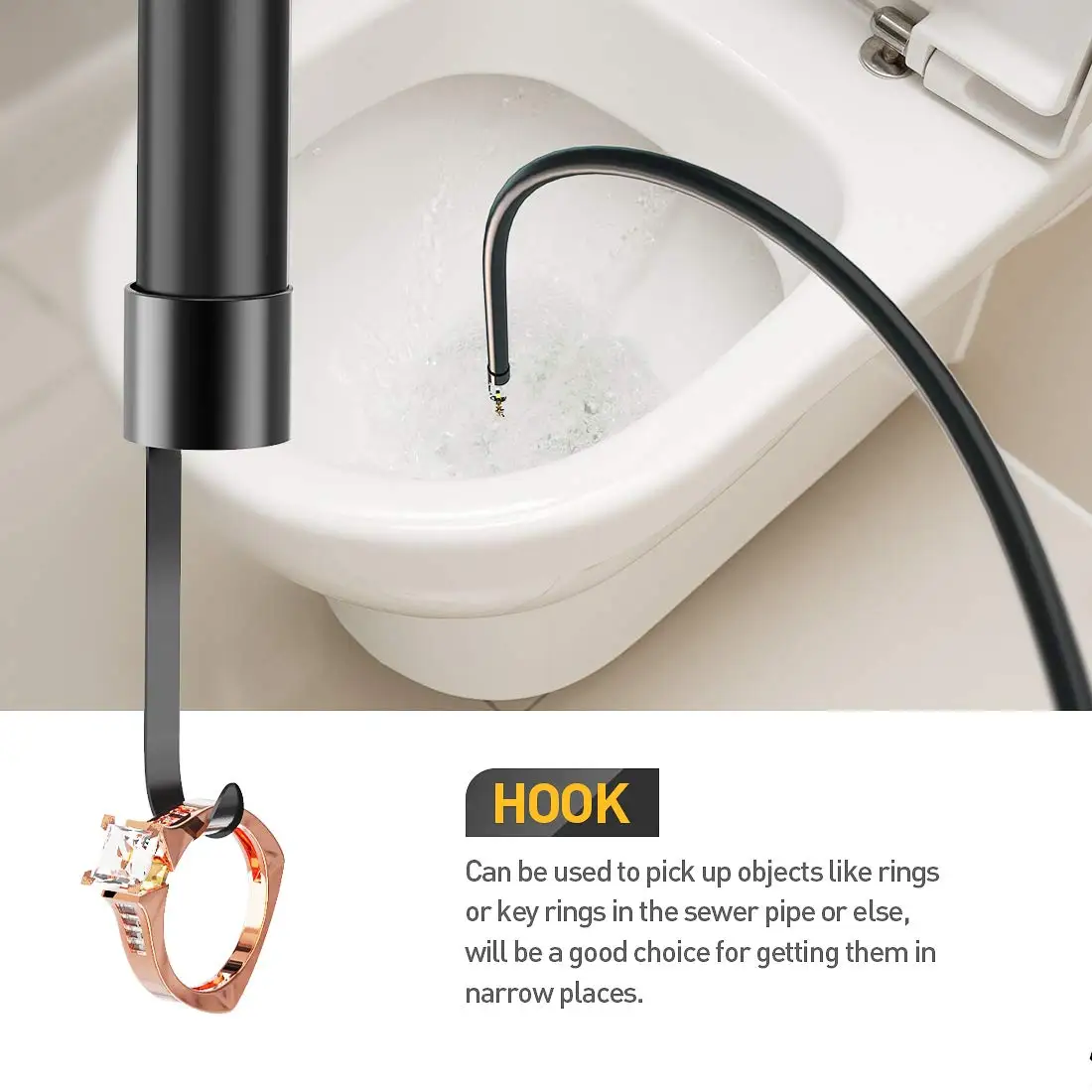 Hook Magnet Side View Mirror Sets,Borescope Set Accessories with Screw Threads, for 3.9mm/8mm/5.5mm Endoscope Camera