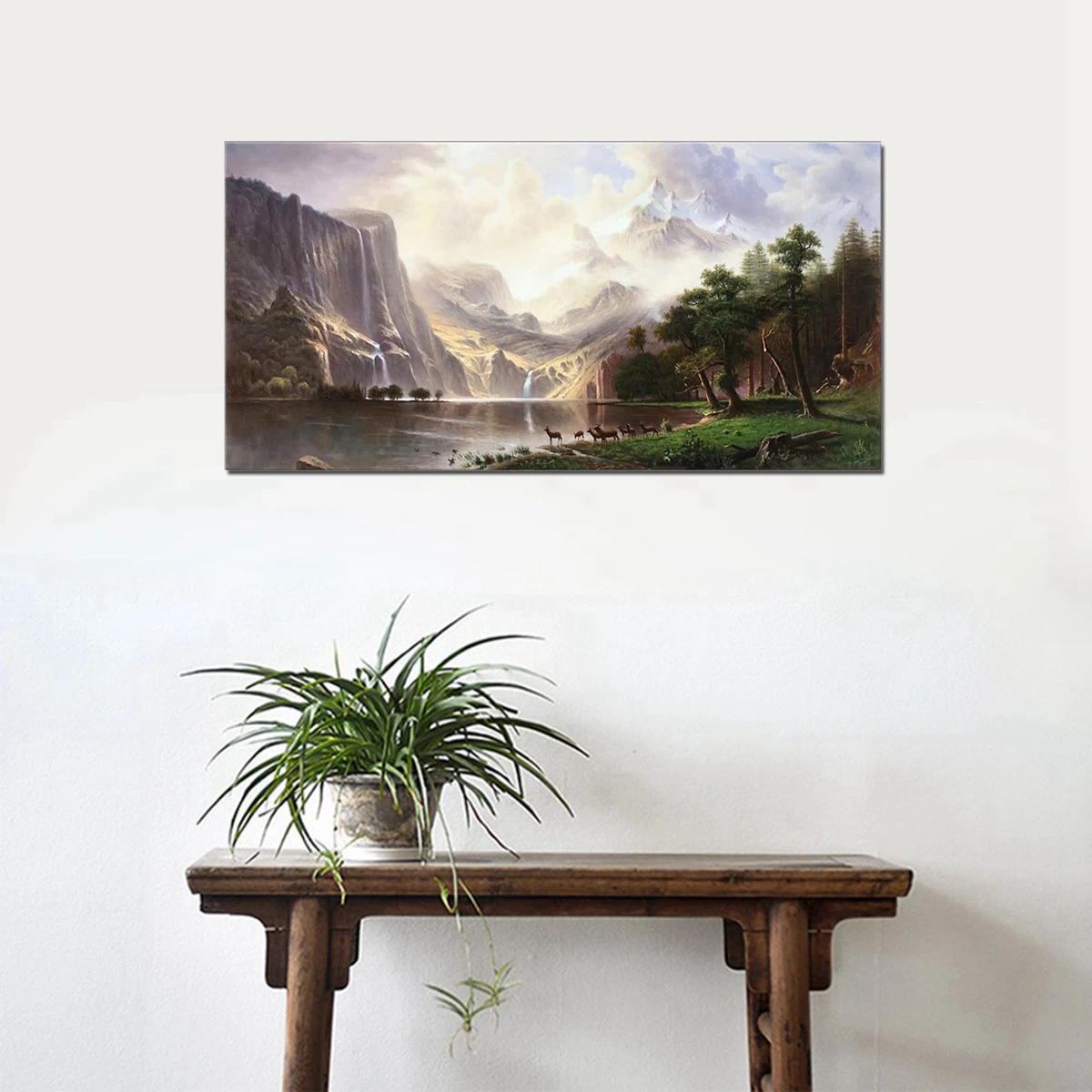 Custom Handmade The Sierra Nevada Mountains in California Landscape Artwork Home Decor Oil Painting Hand painted Drop shipping