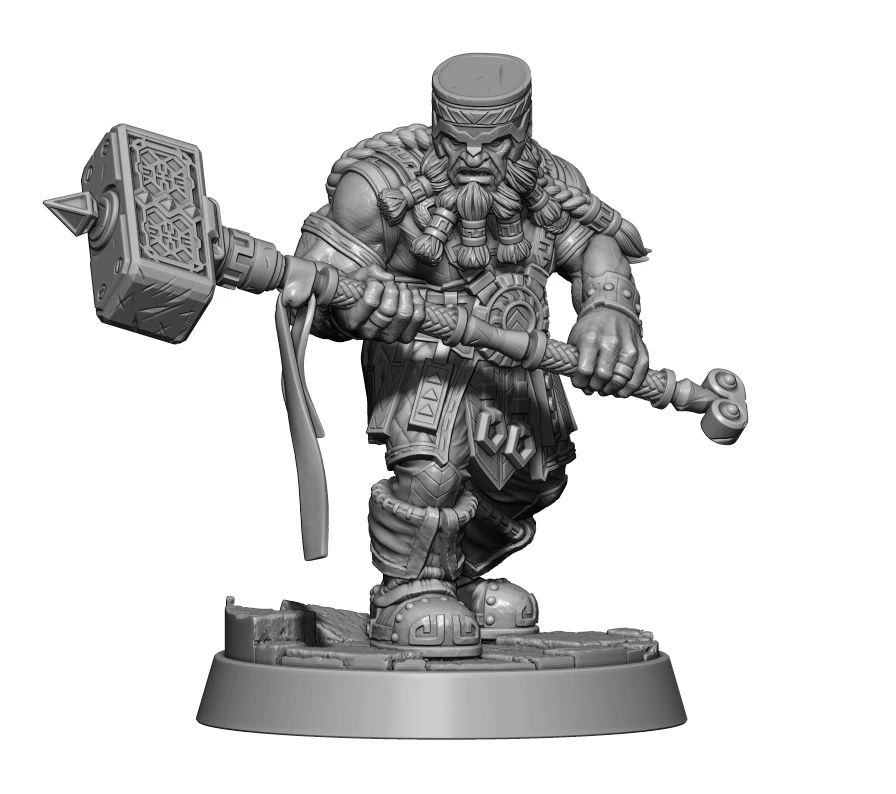 1/32 56mm Resin Model Kits Dwarves Dwarf Warrior Figurine Unpainted No Color RW-197