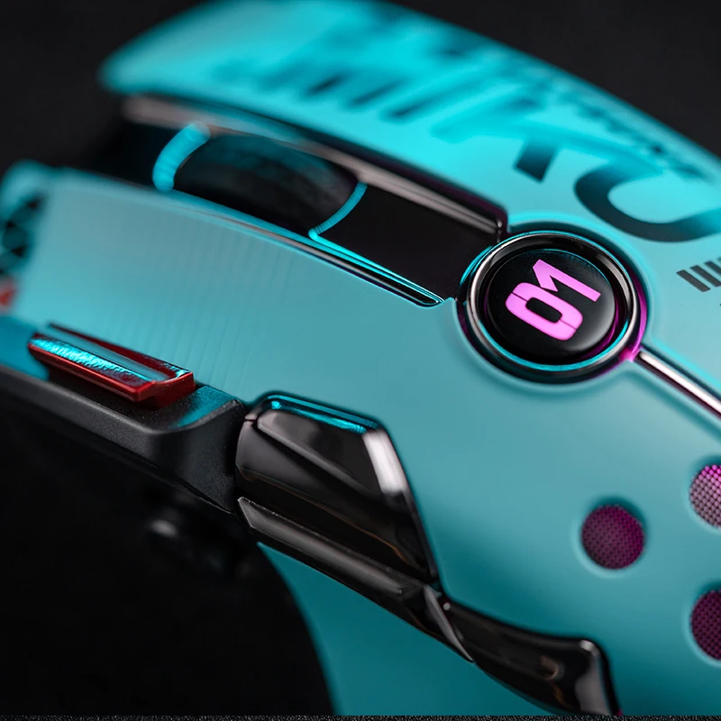 Imagem -04 - Miku Anime Temático Mouse sem Fio Dual Mode Control Ritmo Driver Exclusivo Multi Funcional Iluminação Rgb Driver Personalizado Novo