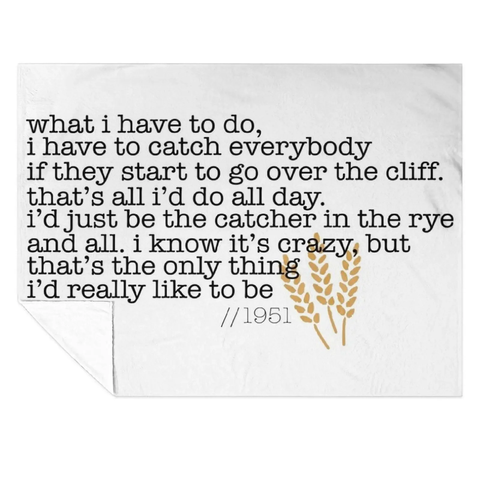 

Catcher in the Rye Throw Blanket Sofas Plaid Furrys Weighted Blankets