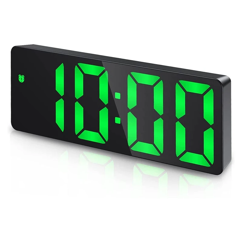 Alarm Clock, LED Clock For Bedroom, Electronic Desktop Clock With Temperature Display, Adjustable Brightness