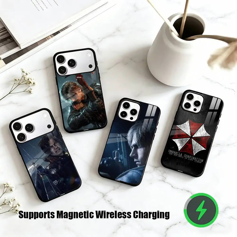 

Leon Scott Kennedy Portrait Print Phone Case For iPhone17,16,15,14,13,12,11 Plus,Pro Allows magnetic wireless charging