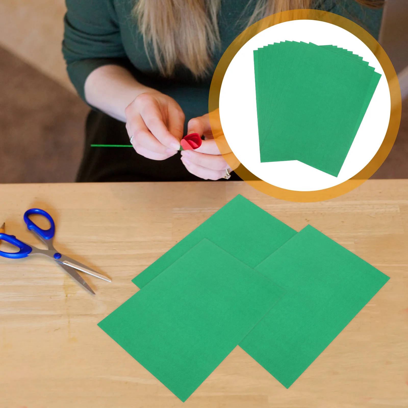 10 шт., зеленый картон