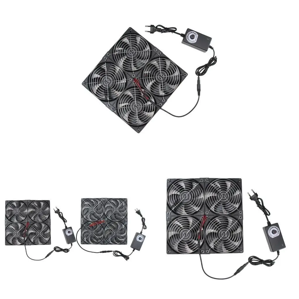 

652F 24cm Ventilation Fan Set 2750rpm Variable Speed for DIY Projects and Electronic Equipment Ventilation Exhaust Fan
