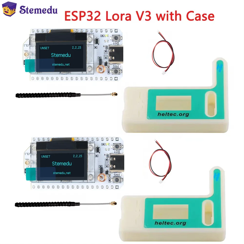 

2Sets 0.96 OLED SX1262 Wifi BLE LoRa 32 V3 Node Development Board LoRa32 IoT Dev Board 868Mhz 915Mhz with Case Upgraded Version