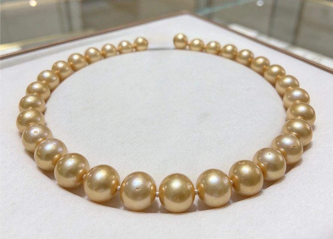 Natural 11-14mm Pearl Necklace 925 Silver Clasp, Simple Design for Daily Wear, Wedding Gift for Women