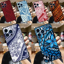 Maori Polynesian Samoan Tribal Case For iPhone 16 15 11 12 13 14 Pro Max XS XR X 7 8 Plus 12 13 Mini Soft Cover