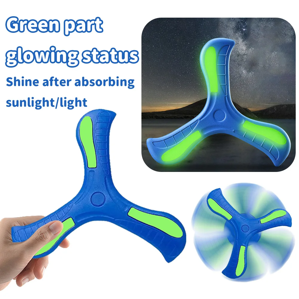 Miękki 3-listny bumerang dla dzieci – latający dysk, interaktywna zabawka sportowa na świeżym powietrzu dla dorosłych i dzieci, gra rodzinna