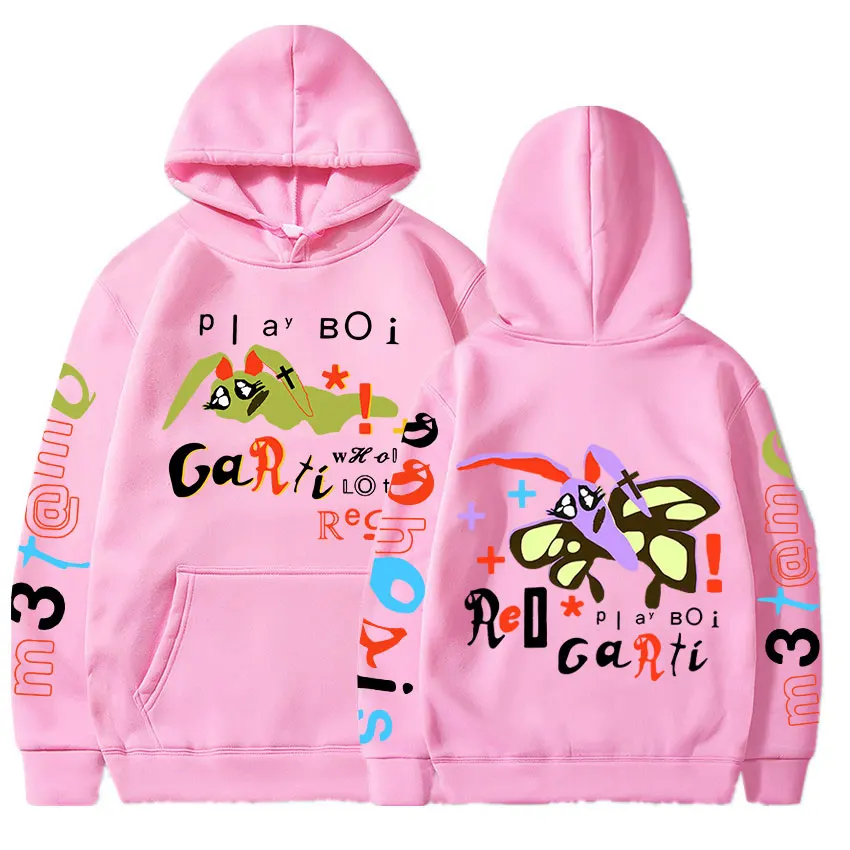 Playboi Carti هوديس ألبوم الموسيقى كامل لوتا الأحمر M3tamorphosis بلوزات الهيب هوب مغني الراب موضة المتضخم هوديي الشارع الشهير