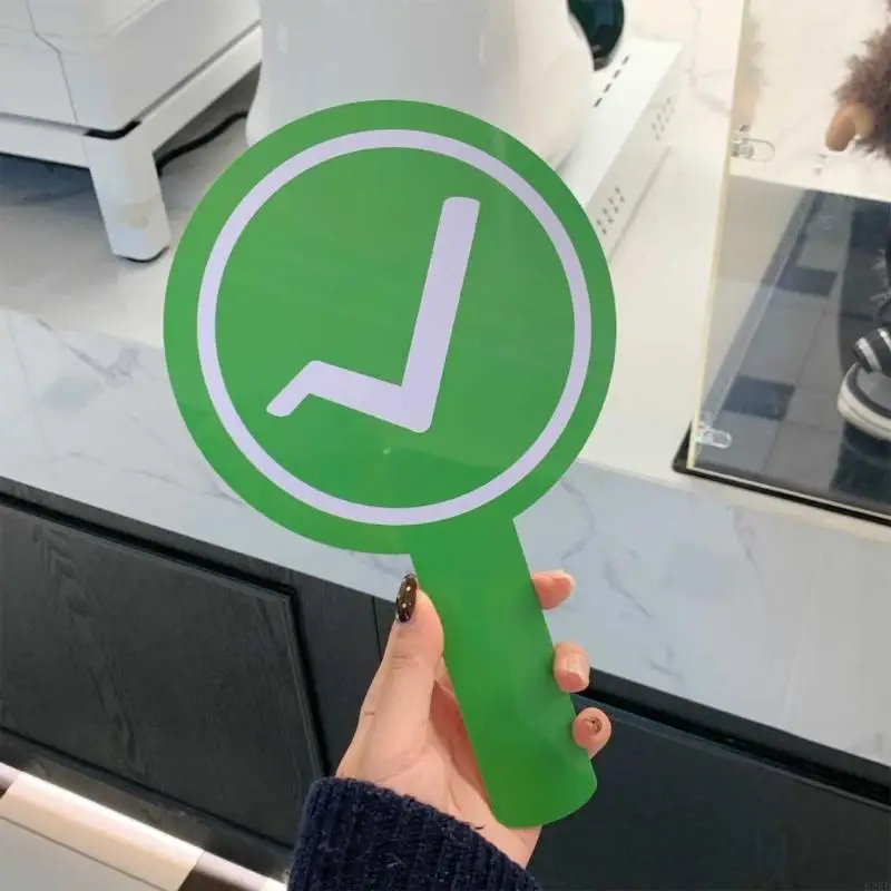 62KD Double Side Right Wrong Sign Plastic Right Wrong Voting Paddle For Classroom