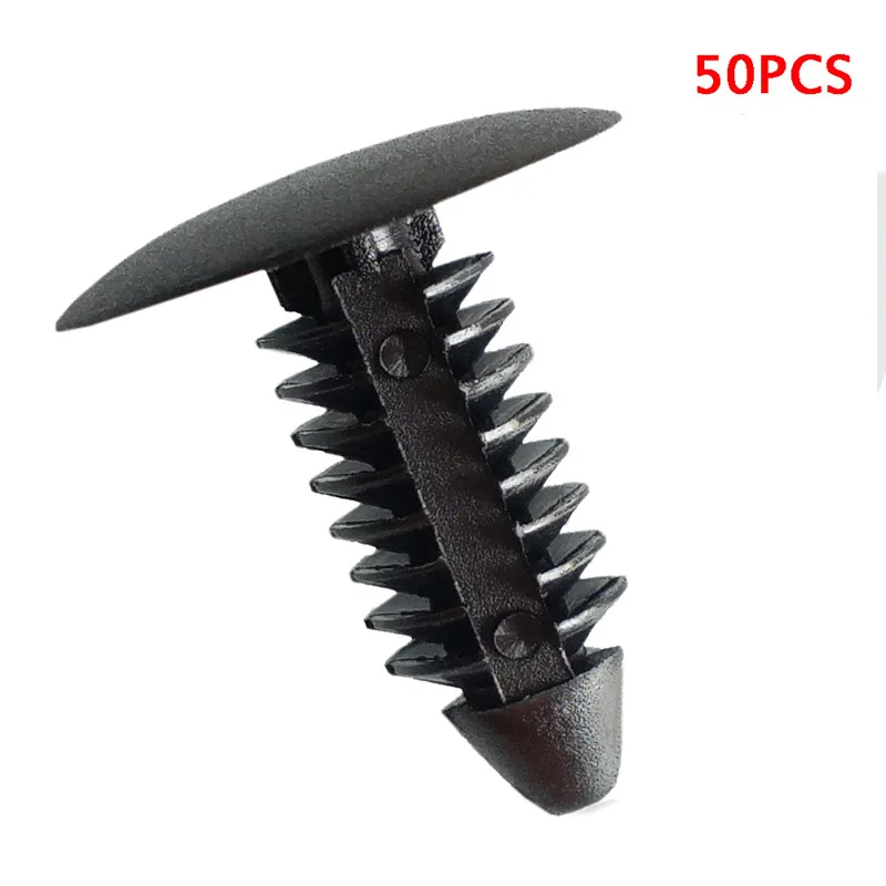 50Pcs Car Universal Plastic Rivet Fastener Clips 7.5mm-6.0mm Hole For Nissan For Honda Fender Bumper Shield Retainer Rivet