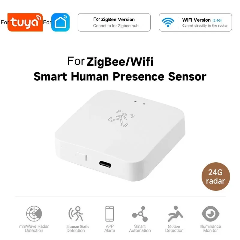 

For Tuya For Wifi For Zigbee Human Presence Detector Smart Human Body PIR Sensor 24G Detector Motion Sensors Support Smart Home